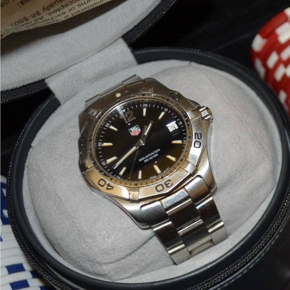TAG Heuer Aquaracer Black Dial Silver Watch - Picture 7 of 7